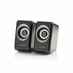 Nedis Black Multimedia Stereo Speakers System for Laptop Desktop PC Computer