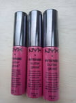 Nyx Intense Butter Gloss IBLG08 Funnel Delight Bundle of 3 x 8ml