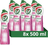 Cif Pink Tuberose Cream Cleaner, 500 ml, Pack of 8