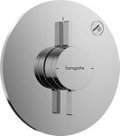 hansgrohe DuoTurn S - shower mixer conceiled for 1 function, shower mixer tap round, single lever shower mixer for iBox universal 2, chrome, 75618000