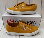 Superga 2750 Cotu Classic Womens Yellow Golden Canvas Shoes Size UK7 EU41
