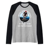 Mens Funny Mountain Biking MTB Gift for Dad | for Cyclist Raglan Baseball Tee