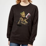 Guardians Of The Galaxy Groot Tape Women's Christmas Jumper - Black - 4XL