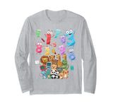 Number Maths Day Kids Fancy Dress Ideas With Numbers On Long Sleeve T-Shirt