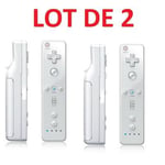 2 X Télécommande Wiimote pour Nintendo Wii et Wii U - Blanc - Straße Game ®