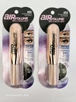 2 X Loreal Paris Air Volume Mega Mascara BLACK BROWN New 100% Genuine FULL SEAL