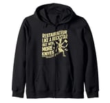 Restaurateur like a Rockstar but with more Knives Chef Zip Hoodie