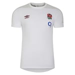 Umbro Mens England Pres TS SO2 Short Sleeve Top White/Dew XXL