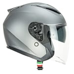 CGM DNA Casque Jet Adulte Unisexe, Anthracite satiné, XXXL (64-65cm)