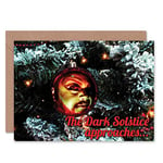 Wee Blue Coo CARD CHRISTMAS XMAS DARK SOLSTICE DEVIL FACE PRESENT GIFT