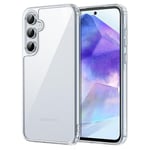 JETech Coque pour Samsung Galaxy A55 5G, Anti-Jaunissement Étui de Protection Antichoc, Housse Anti-Rayures Dos PC Dur (Transparente)