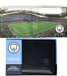 MANCHESTER CITY FC REAL LEATHER FOOTBALL SPORTS MONEY STADIUM WALLET MAN MCFC