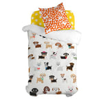 HappyFriday Mr Fox Dogs Duvet Cover Set Multicolor 80 Bed 2 Pieces