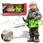 Kids Construction Tool Chain Saw Toy Playset Rotating Chain Realistic Sound Game