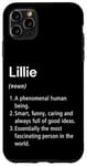 Coque pour iPhone 11 Pro Max Lillie Définition du nom Dictionnaire amusant