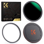 K&F Concept Filtre ND1000 67mm Magnétique 10-Stop Installer Rapide avec Bague Base et Bouchon Devant en métal pour Objectif Appareil Photo