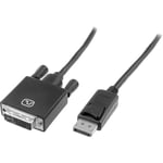 Cable DisplayPort 1.2 male DVI-D male 1m noir