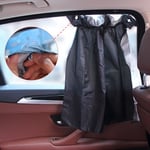 Car Shade Sun Block Curtains Rear Side Window Curtain Suction Cup With Storage B