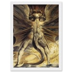 William Blake Great Red Dragon Satan Woman Clothed Sun 1805 A4 Artwork Framed Wall Art Print