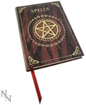 Embossed RED SPELL BOOK Of Shadows Pentagram Wicca Pagan Witch Note Journal 17cm