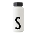 Design Letters Bouteille Isotherme| Gourde Isotherme 500ml Bouteille d'eau Isotherme sans BPA | Inox Reutilisable Chaud de 12 hrs Froid Jusqu’à 24 hrs | Gourde Sport pour Enfant, femme, Voyage - Blanc