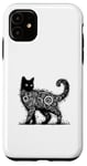 Coque pour iPhone 11 T-shirt mystique chat mystique chat mandala mystique