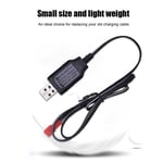 (Black)USB Charging Cable For 1573 Electric Toy Remote Control Alloy Engine AS