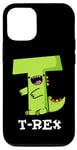 Coque pour iPhone 12/12 Pro Jeu de mots alphabet amusant T-Rex