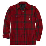 Carhartt Mens Roane Sherpa Lined Shirt Jacket - Red - Size Medium