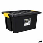 Caisse de Rangement Empilable Dem Brico Avec couvercle 40 L 52 x 35 x 26 cm (6 U