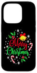 iPhone 14 Pro Merry Christmas Happy holidays Jingle Bells and Snowflakes Case