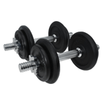 Urban Fitness 20Kg Dumbbell Set (Black) Includes: 4 x 1.25kg plates & 4 x 2.5kg