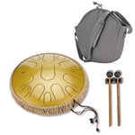 Tongue Drum Metal Pan Tank Handpan 14in Percussion Instrument Portable Set Kit