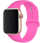 Silikonrem för Apple Watch Band 45mm 44mm 42mm 49mm 41mm 40mm 38mm armband iwatch Series 8 7 9 SE 4 3 5 Ultra 6 Barbie rosa Barbie puder