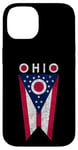 Coque pour iPhone 14 State of Ohio Burgee Flag -- The Buckeye State