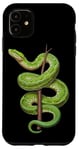 Coque pour iPhone 11 Amoureux Drôles De Python D'arbre Vert, Serpents, Reptiles