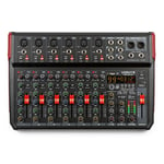 Vonyx VM-KG10 Music Mixer 10-Channel, USB Audio Interface, Bluetooth & Effects