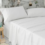 BURRITO BLANCO Ensemble de Draps Blancs D’hospitalité pour Un Lit Individuel de 80 cm X 190/200 cm (Disponible en Plusieurs Mesures)