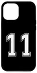 Coque pour iPhone 12 Pro Max Numéro 11 Équipe Junior College Sports Uniforme numéroté