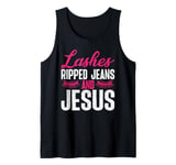 Lash Artist Father Lashes Ripped Jeans And Jesus Tank Top