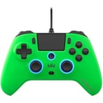 EgoGear - Manette filaire SC10 verte avec port audio pour casque pour PS4, PS3 et PC