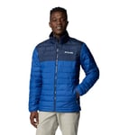 Columbia Men's Powder Lite Jacket, Puffer Jacket, Mountain Blue/Collegiate Navy, Size M