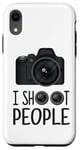 iPhone XR I Shoot People Funny Photographer Camera Lens Design Shirt Case