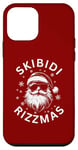 Coque pour iPhone 12 mini Skibidi Rizzmas Père Noël amusant