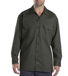 Dickies Men's Long Sleeve Work Shirt Trousers, Olive Green, L UK