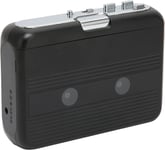 Lecteur de Cassettes Portable, Lecteur de Cassettes Bluetooth, Radio Stéréo FM, Lecteur/enregistreur de Cassettes Walkman avec Casque, Fonction D'inversion Automatique(Le Noir)