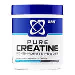 USN Micronized Creatine Monohydrate Powder, Unflavoured - 500g, Energy Drink for High Intensity Training, Muscle Growth, 100% Micronized Creatine Powder for Intra Workouts, Dietary Supplement