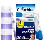 Clearblue Advanced Digital Ovulation Test and Early Pregnancy Test - Trying for A Baby Kit, Double Your Chances of Getting Pregnant, 30 Digital Ovulation Tests and 3 Ultra Early Pregnancy Tests