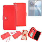 2in1 cover wallet + bumper for Realme 12 Pro 5G Phone protective Case red