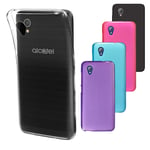 For Alcatel 1 2019 Black Clear Gel Phone Case Cover + Film Screen Protector